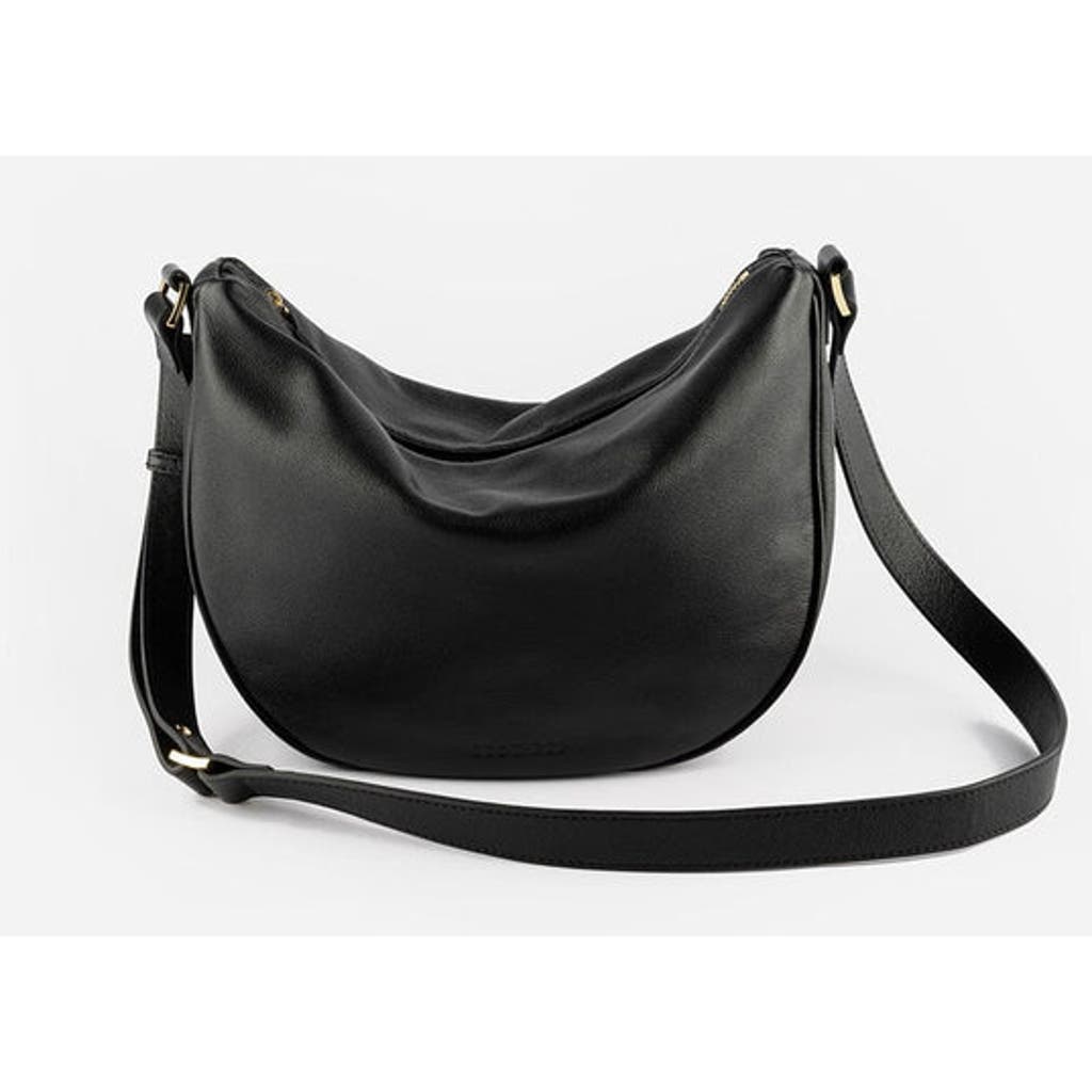 Gigi Pip Drew Genuine Leather Slouchy Bag In Black