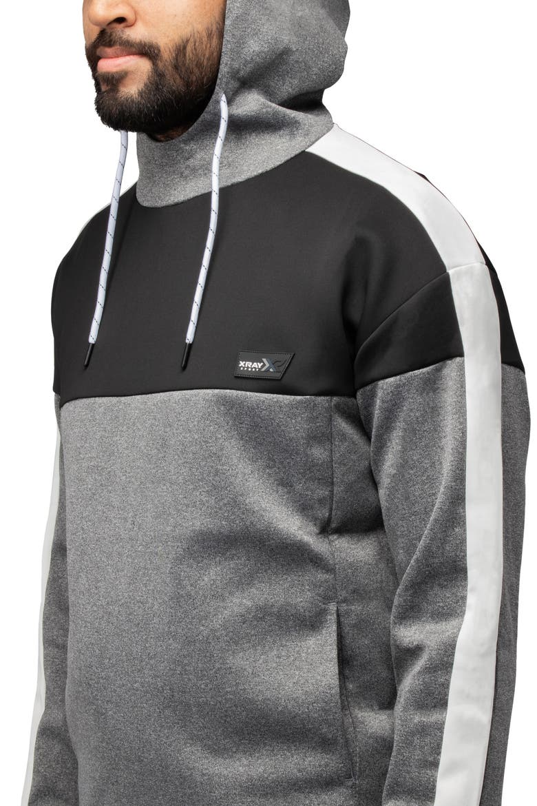 Colorblock Pullover Hoodie & Joggers, Alternate, color, BLACK/ WHITE