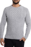 XRAY Mixed Knit Crewneck Pullover Sweater