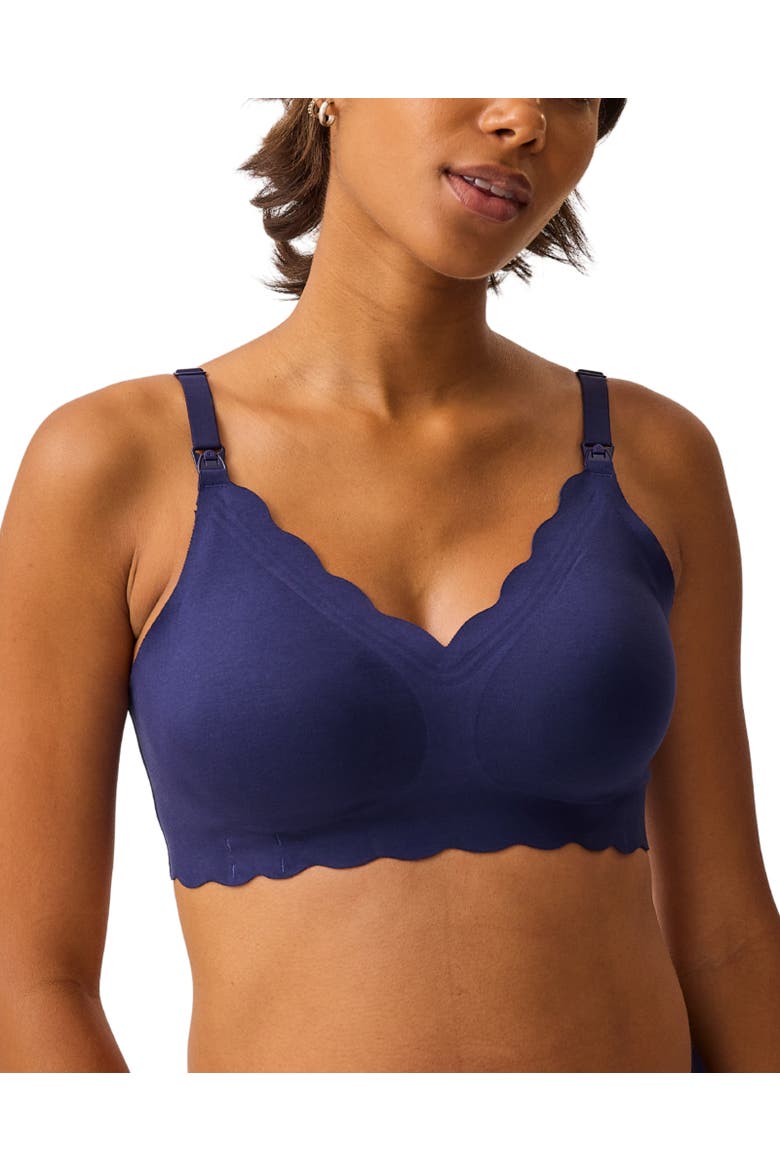 Busty Barebond Cotton Maternity  Nursing Bra E-H Cup Sizes, Main, color, Navy