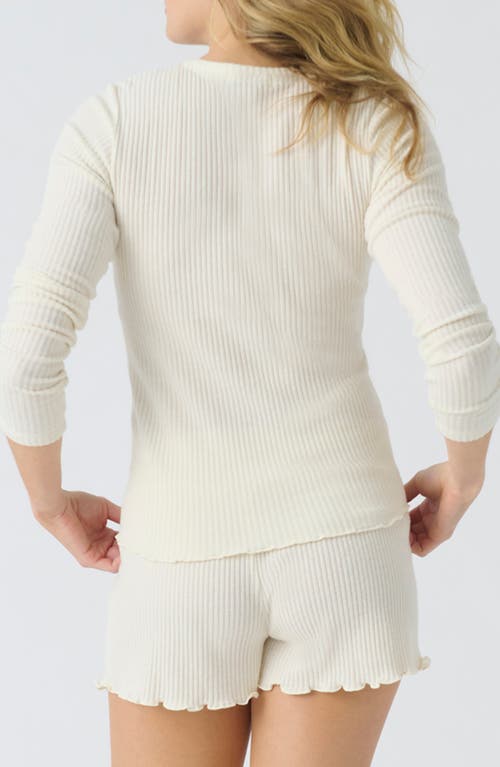 Shop Pj Salvage Reloved Peachy Rib Pajama Top In Natural