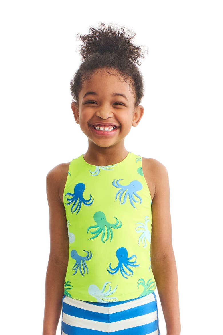 Kids Swim Tank In Ocean Pals, Alternate, color, Lime Octopus