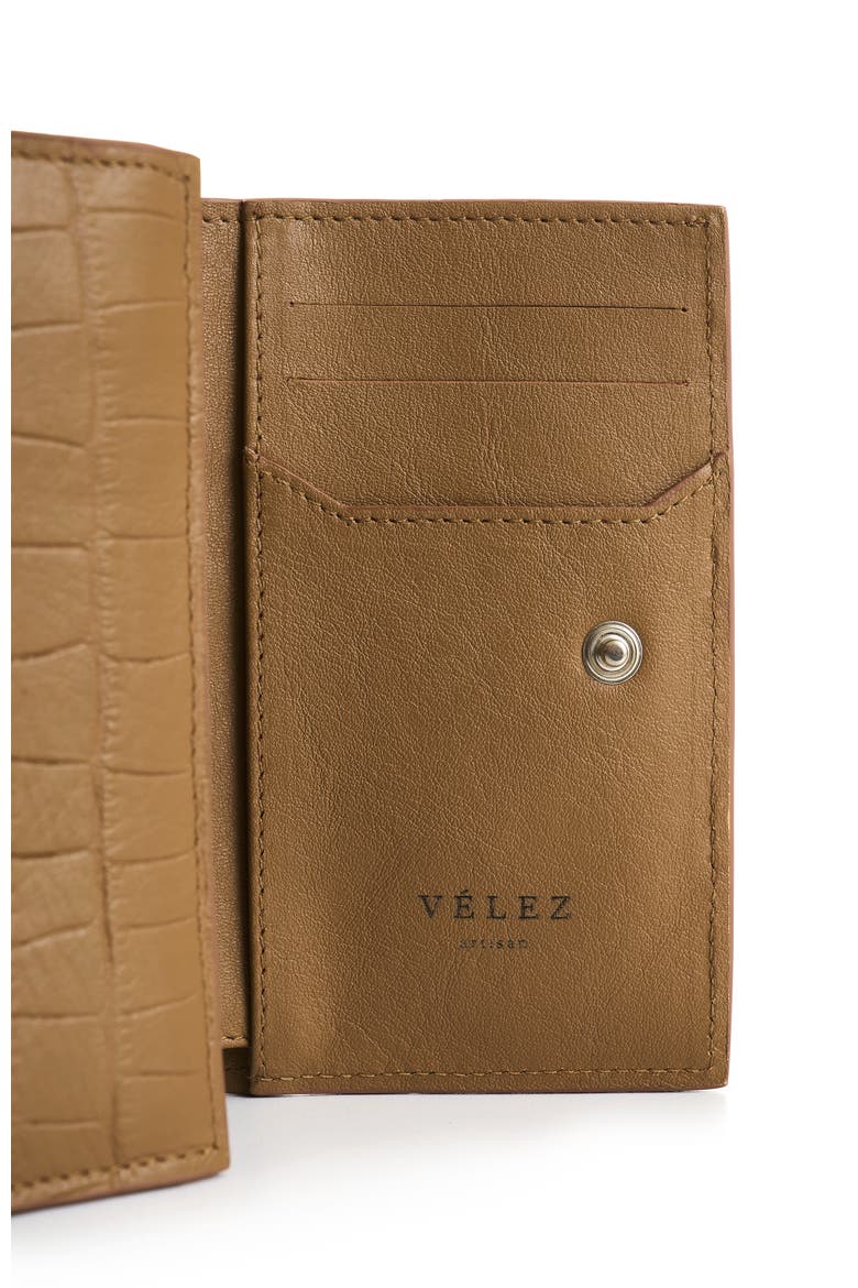 Embossed Leather Wallet, Alternate, color, Brown