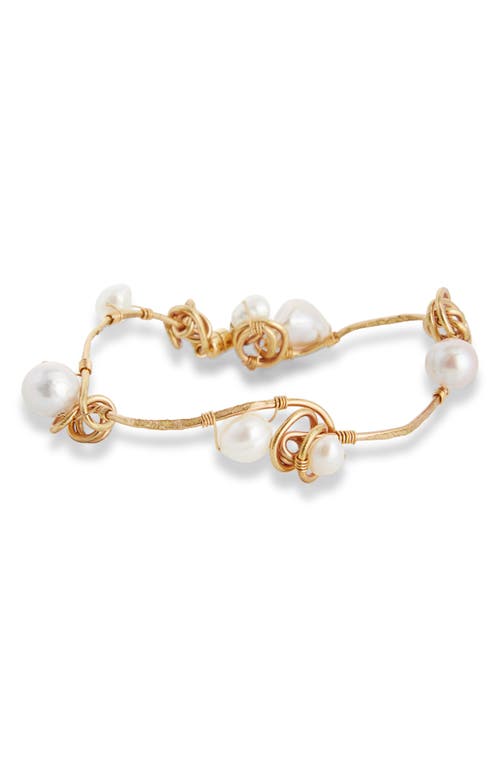 Isshi Knotty Pearl Bracelet In Foam