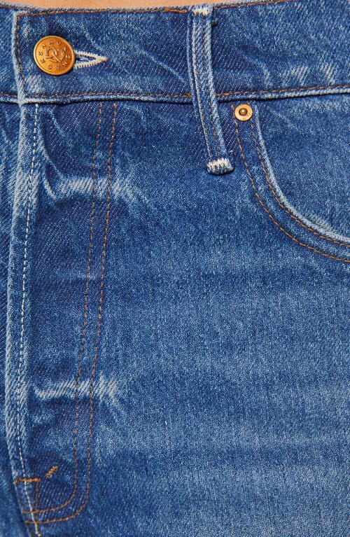 Mother The Smoothie Skimp Cuffed Wide Leg Jeans In Blue