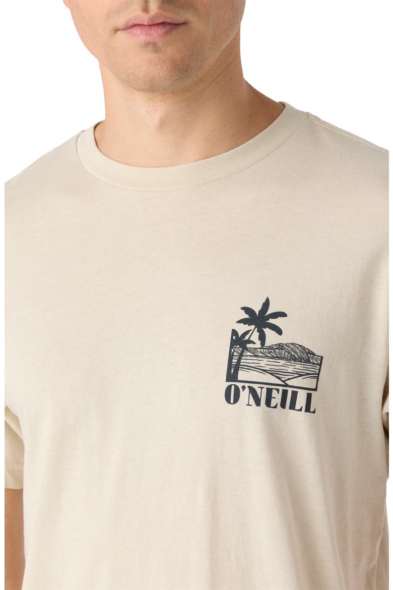 Sun Waves Cotton Graphic T-Shirt, Alternate, color, LIGHT KHAKI