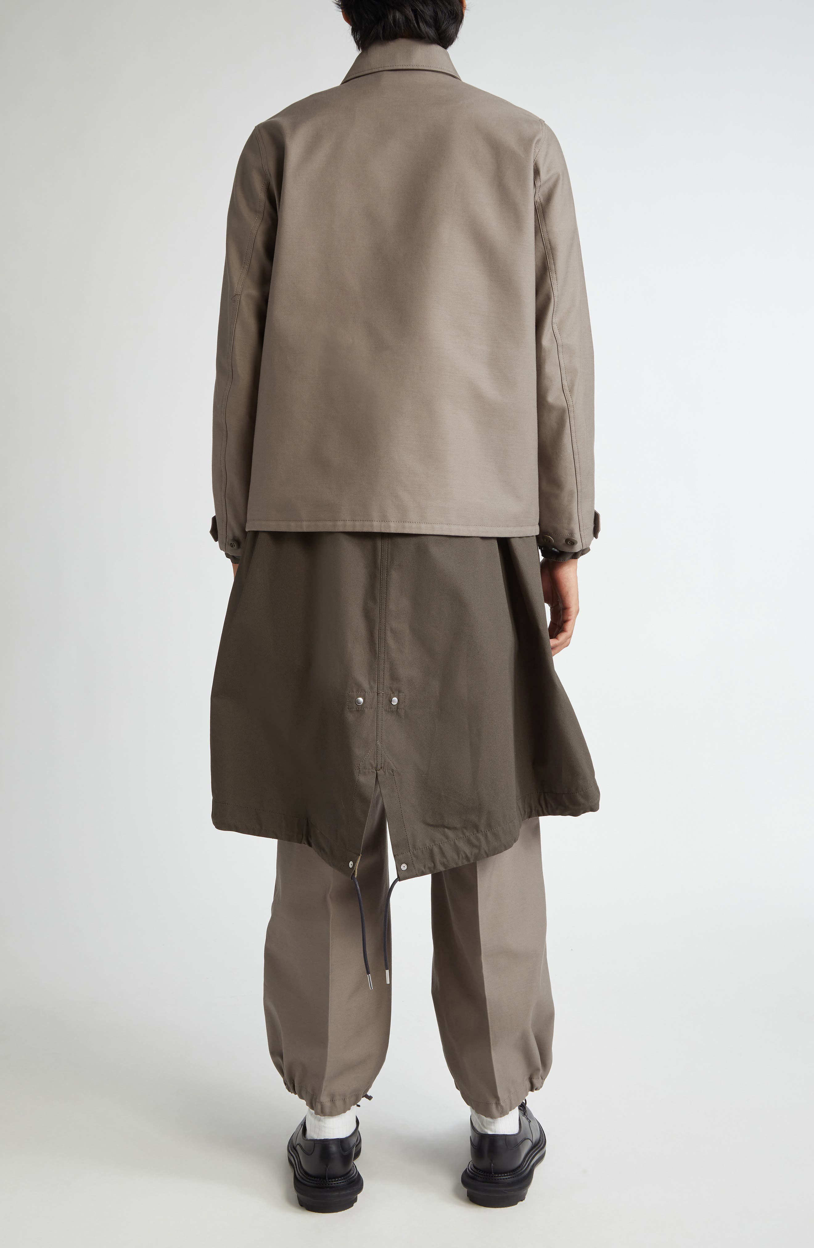 x WTAPS® Layered Mixed Media Coat (Men) | Nordstrom