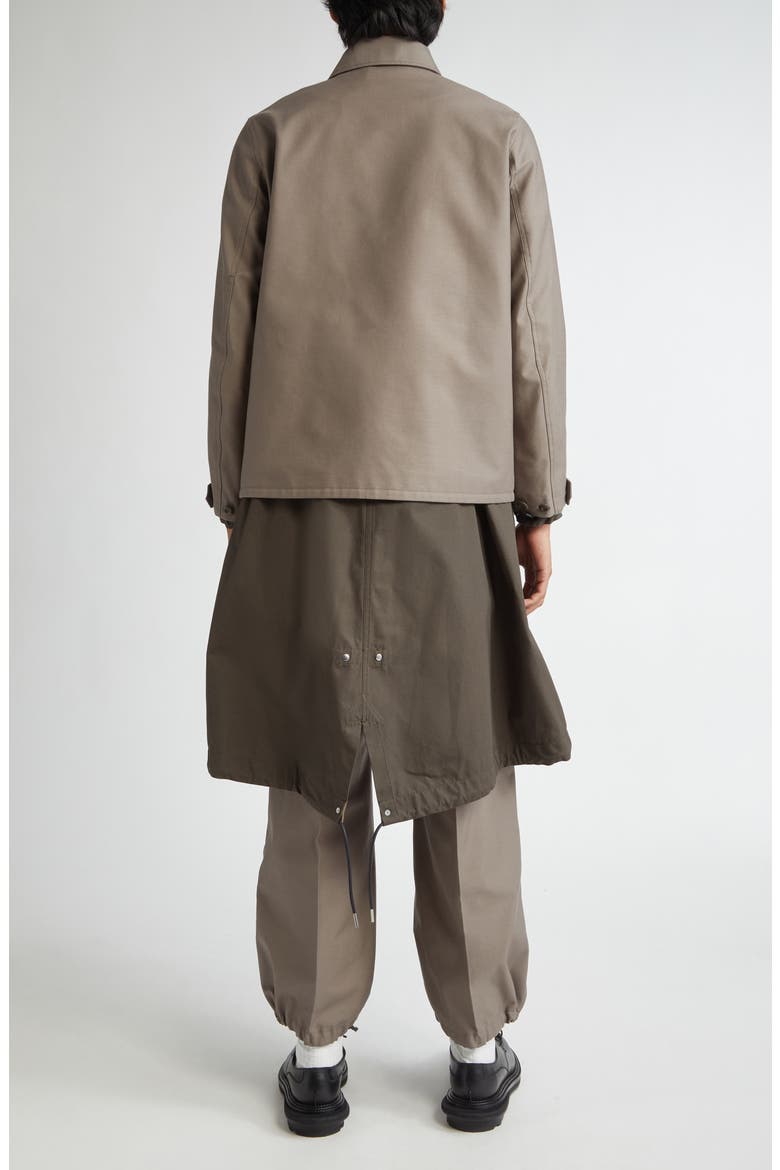 WTAPS HIDE COAT COPO TWILL Mサイズ x WTAPS® Layered Mixed Media Coat (Men) | Nordstrom