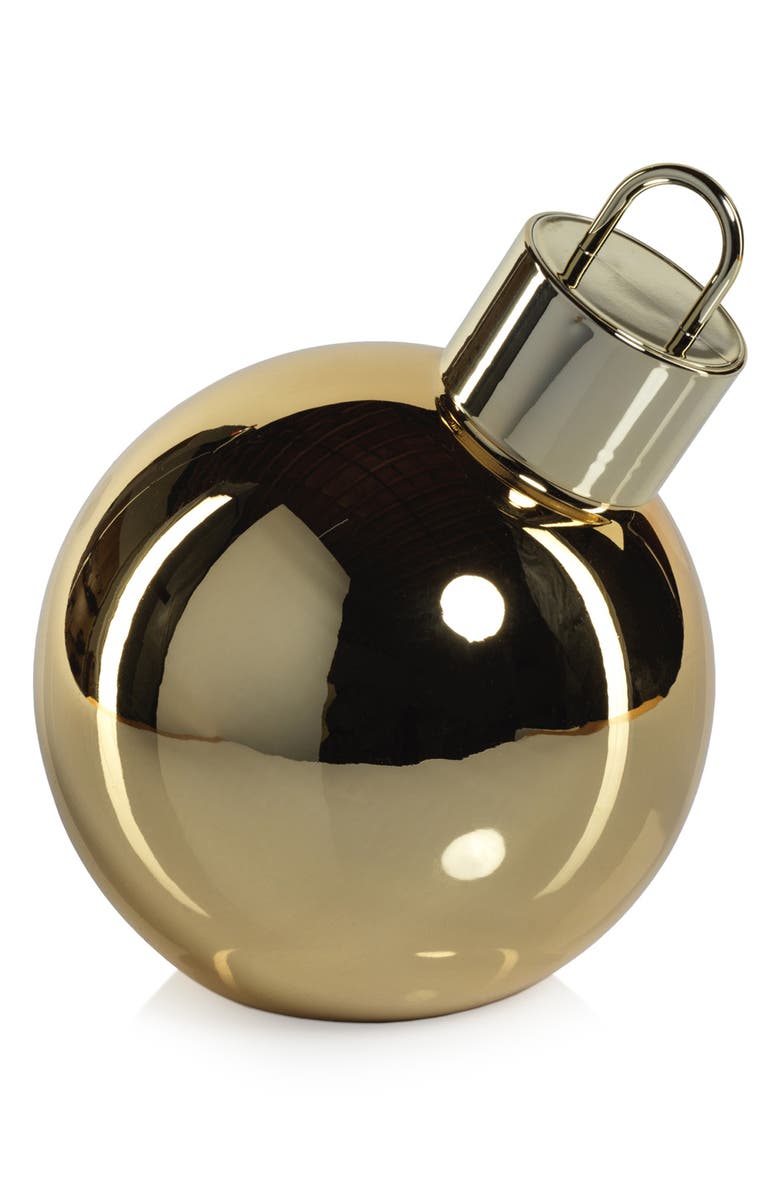 Zodax LED Lighted Oversized Tabletop Glass Ball Ornament, Alternate, color, Gold