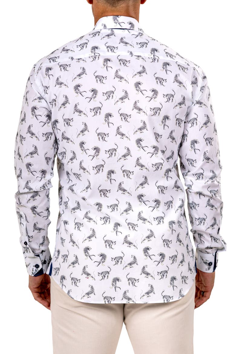 Fibonacci Marthyr 0316 Contemporary Fit Button-Up Shirt, Alternate, color, WHITE