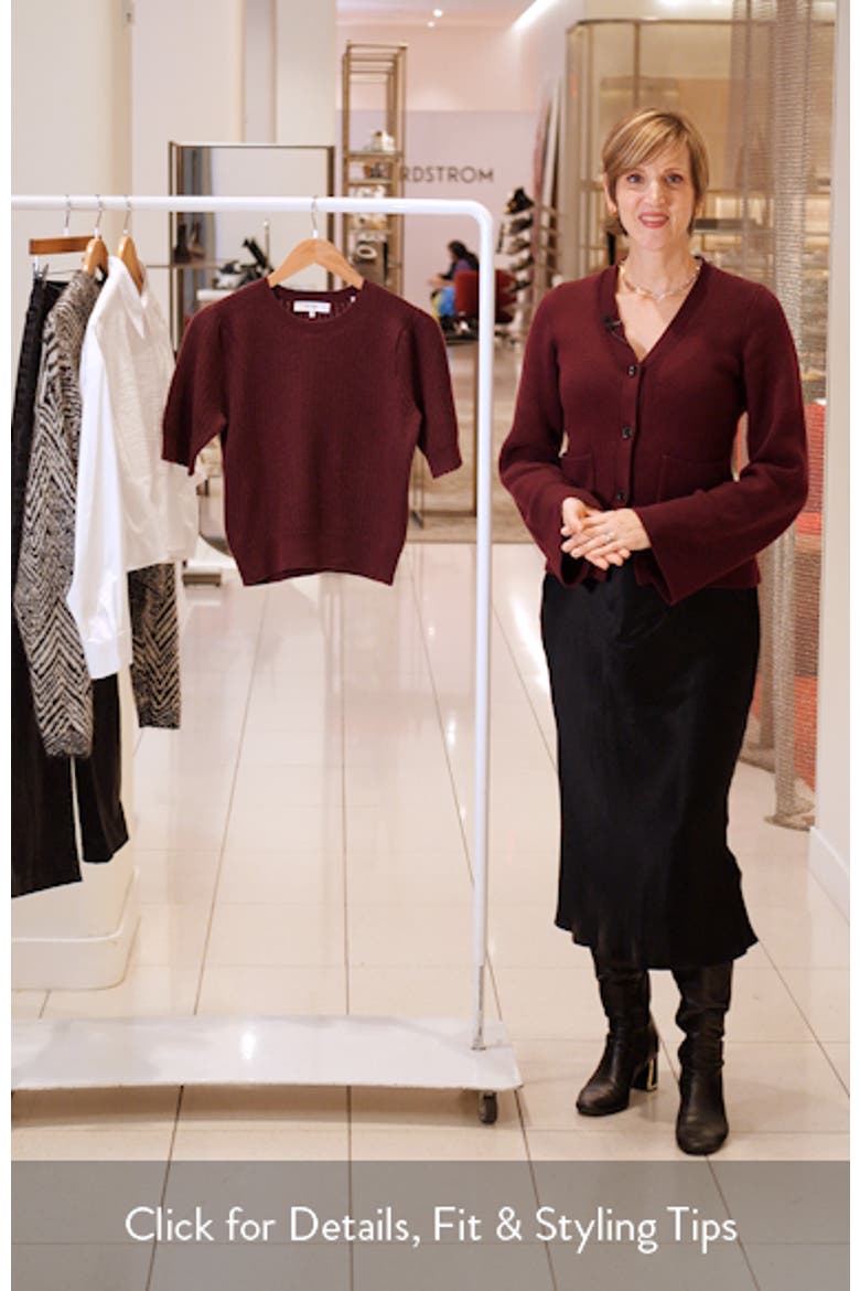 The Ladder Pointelle Short Sleeve Cashmere Sweater video