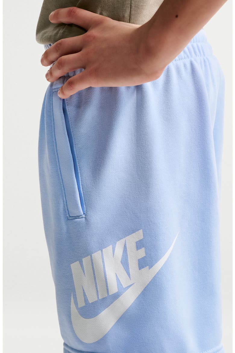 Kids' Sportswear Club Fleece French Terry Shorts, Alternate, color, HYDROGEN BLUE/ WHITE