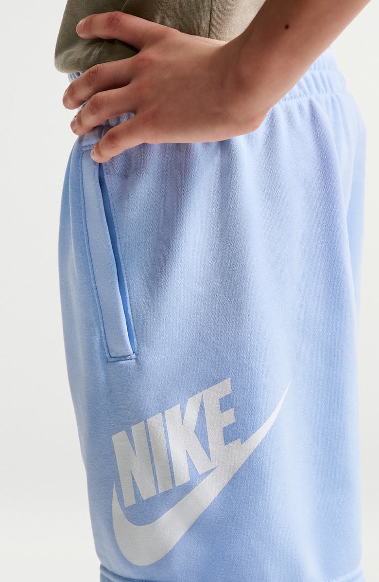 Nike Kids' Sportswear Club Fleece French Terry Shorts, Alternate, color, Hydrogen Blue/ White