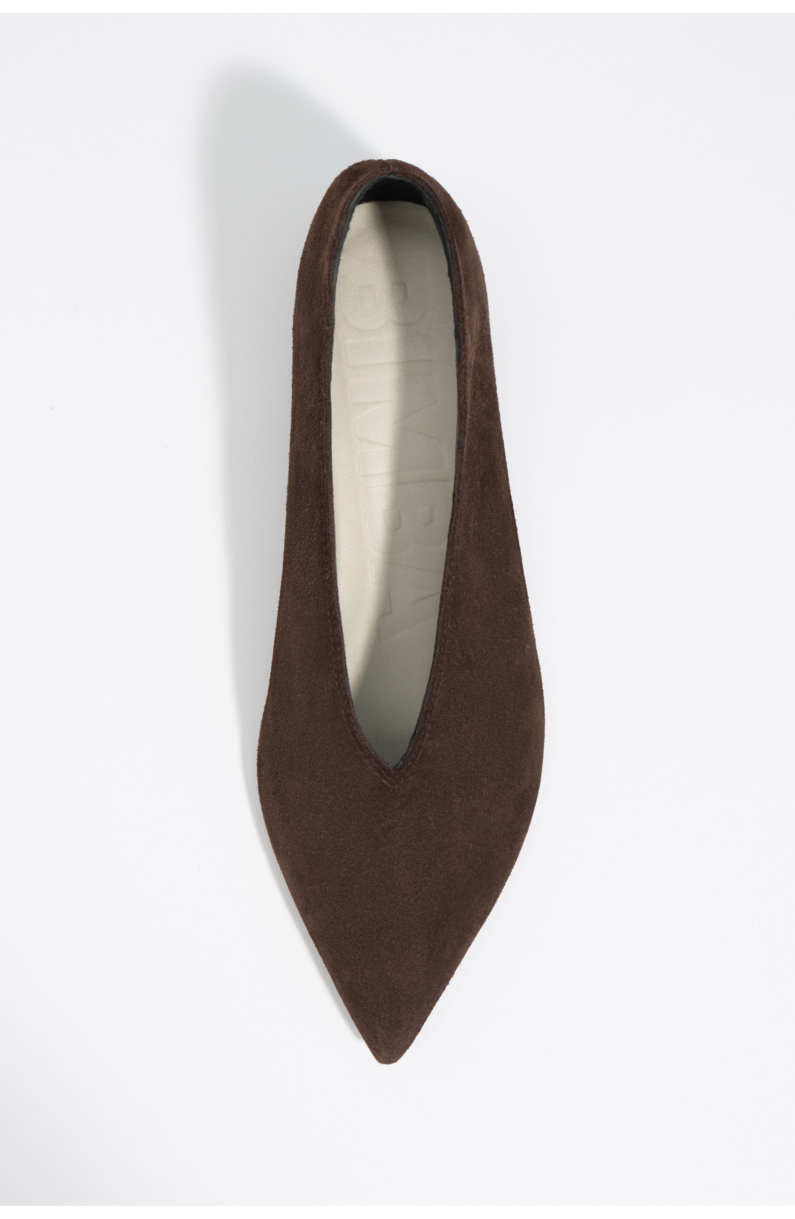 Suede Low Heel Court Shoe, Alternate, color, DARK BROWN