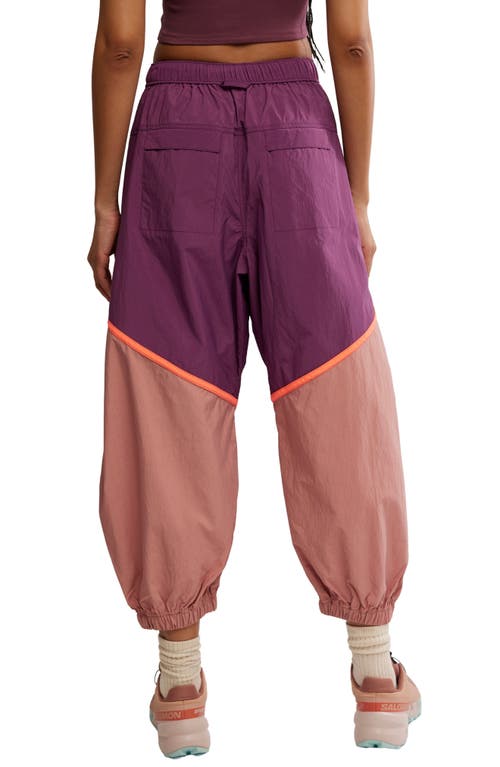 Free People Freeflow Colorblock Joggers In Purple