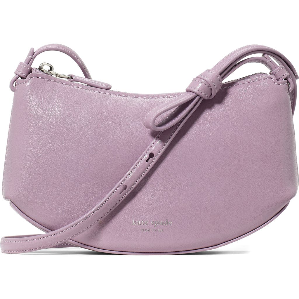 Kate Spade New York Loop Glazed Leather Crossbody Bag In Purple