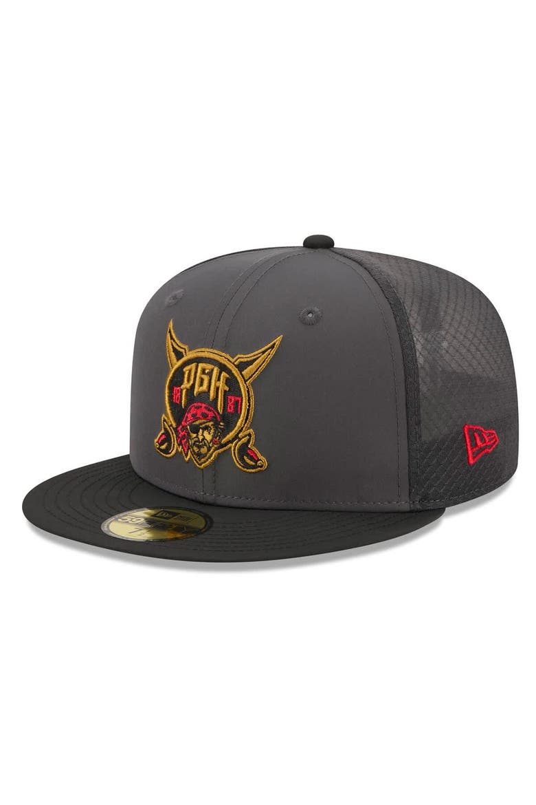 Men's New Era Black Pittsburgh Pirates 2026 City Connect Batting Practice 59FIFTY Fitted Hat, Main, color, Black