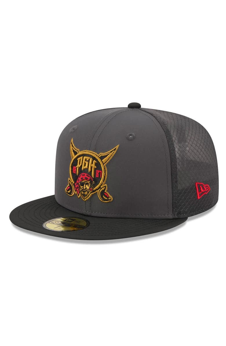 New Era Men's New Era Black Pittsburgh Pirates 2026 City Connect Batting Practice 59FIFTY Fitted Hat, Main, color, Black