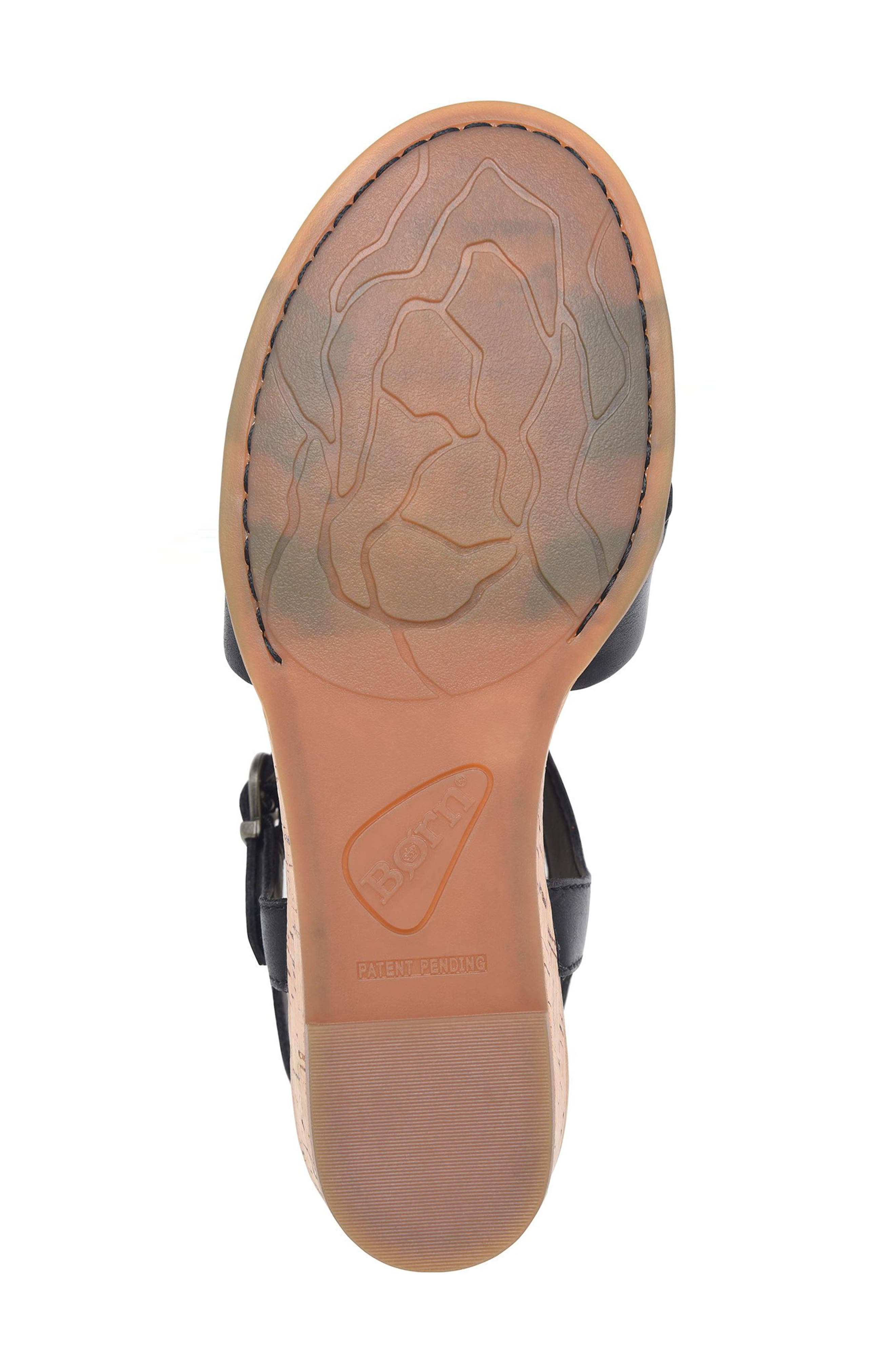 Børn Paige Wedge Sandal, Alternate, color, Black Leather