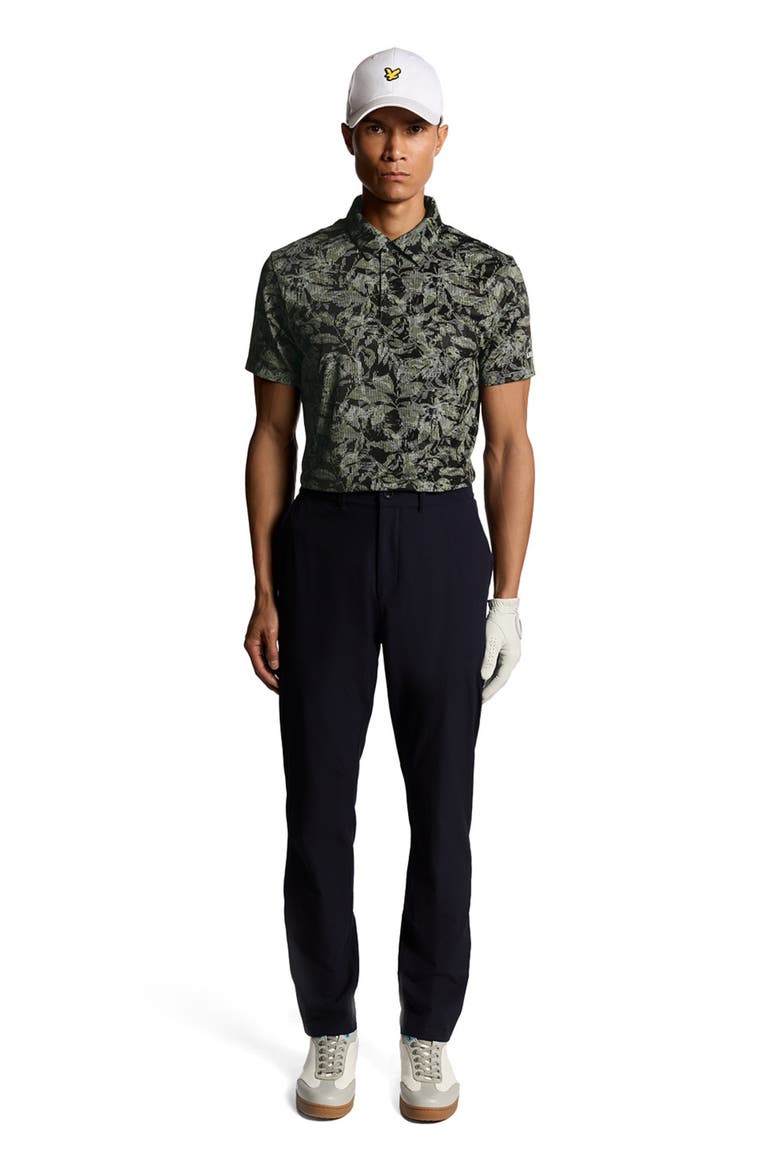 Golf Digital Floral Polo Shirt, Main, color, Jet Black