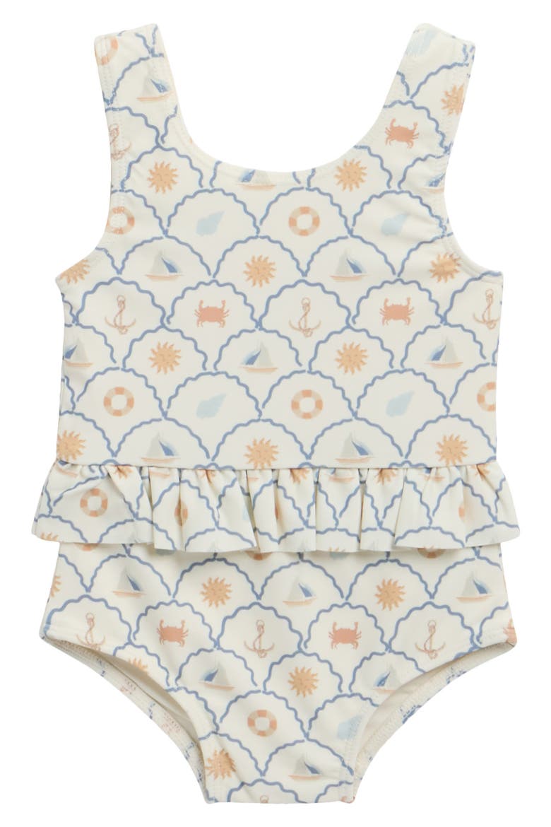 Skirted One-Piece Swimsuit, Main, color, IVORY