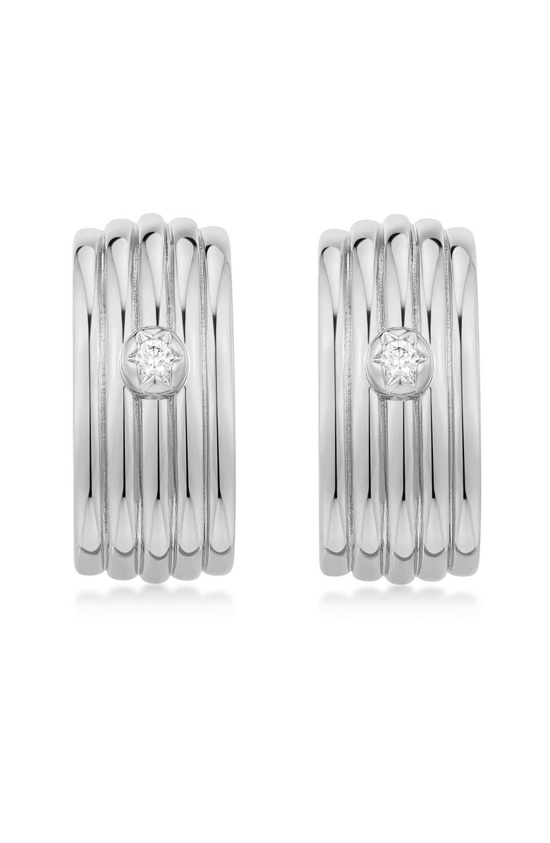 Luv AJ The Ridged Positano Stud Earrings, Main, color, Silver