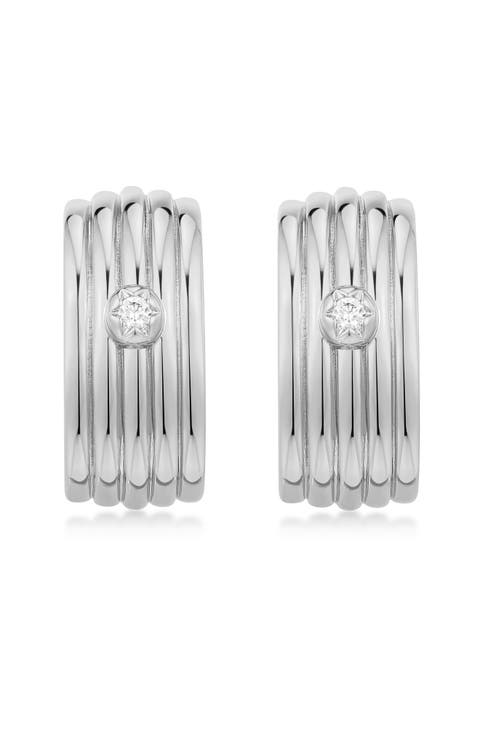 The Ridged Positano Stud Earrings