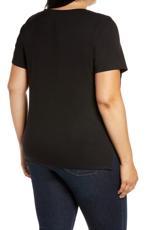 Vince Camuto Crewneck T-shirt In Black