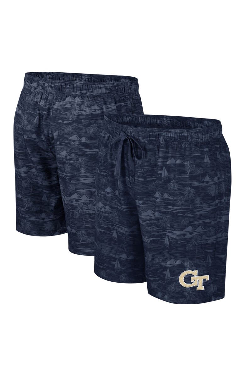 COLOSSEUM Men's Colosseum Navy Georgia Tech Yellow Jackets Ozark Swim Shorts, Alternate, color, 