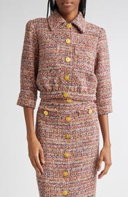 L'AGENCE Jia Crop Tweed Jacket