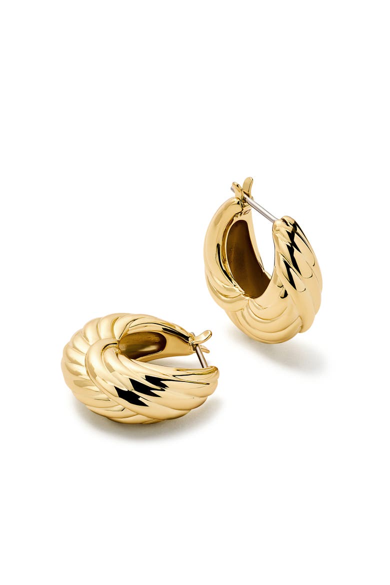 Gold Hoop Earrings - Tymie, Main, color, Gold