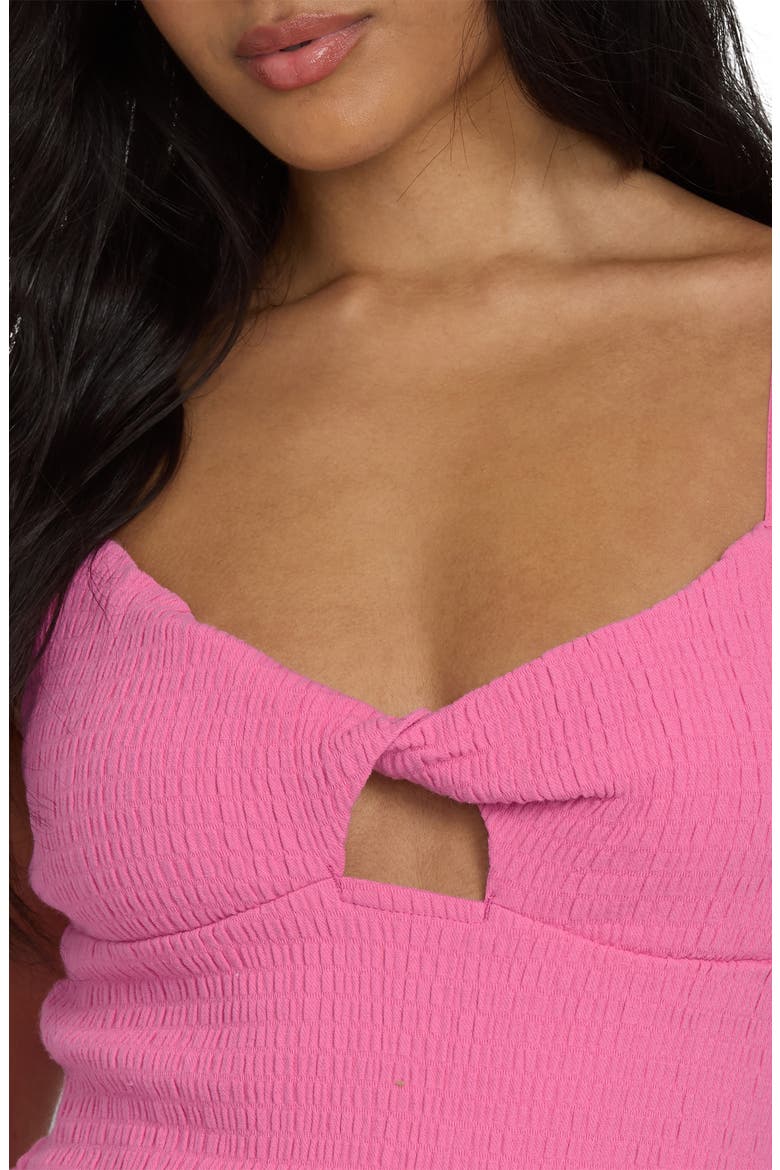 Crystal Clear Minidress, Alternate, color, GUAVA