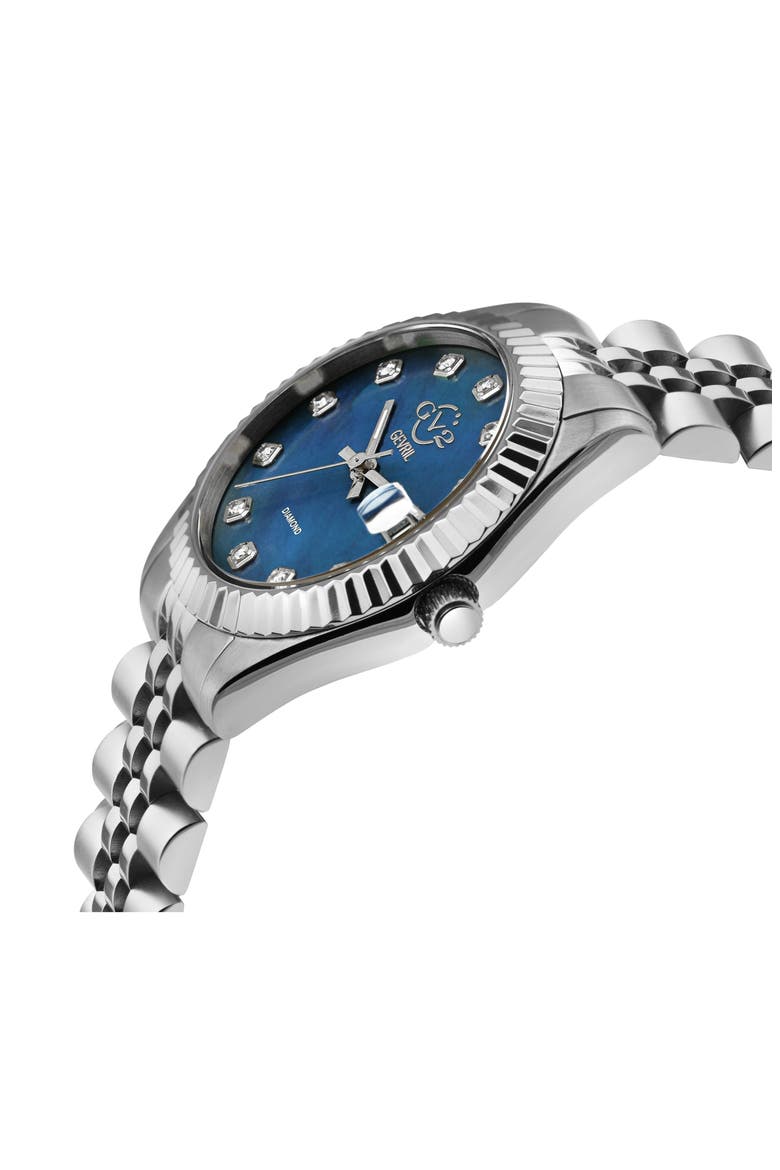 Naples Swiss Diamond Watch, 34mm - 0.146ct., Alternate, color, SILVER