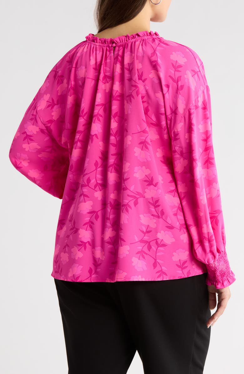 SUGARLIPS Clever Floral Print Top, Alternate, color, Fuchsia-Multi