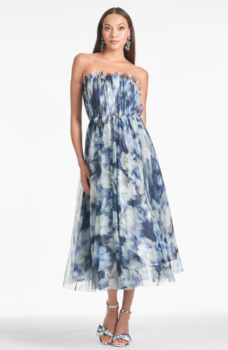 Sachin & Babi Marni Strapless Tulle Cocktail Dress, Alternate, color, 