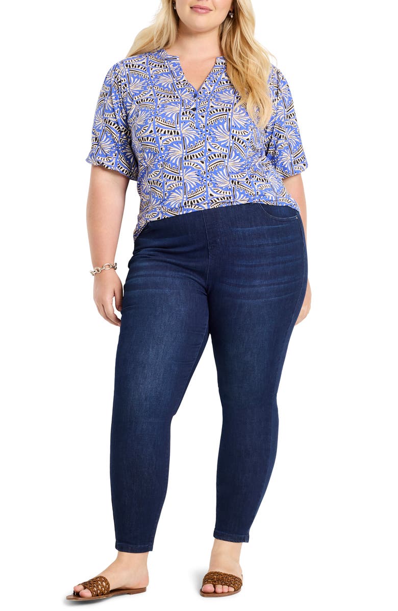 NIC+ZOE Ocean Jewel Jersey Top, Alternate, color, Blue Multi