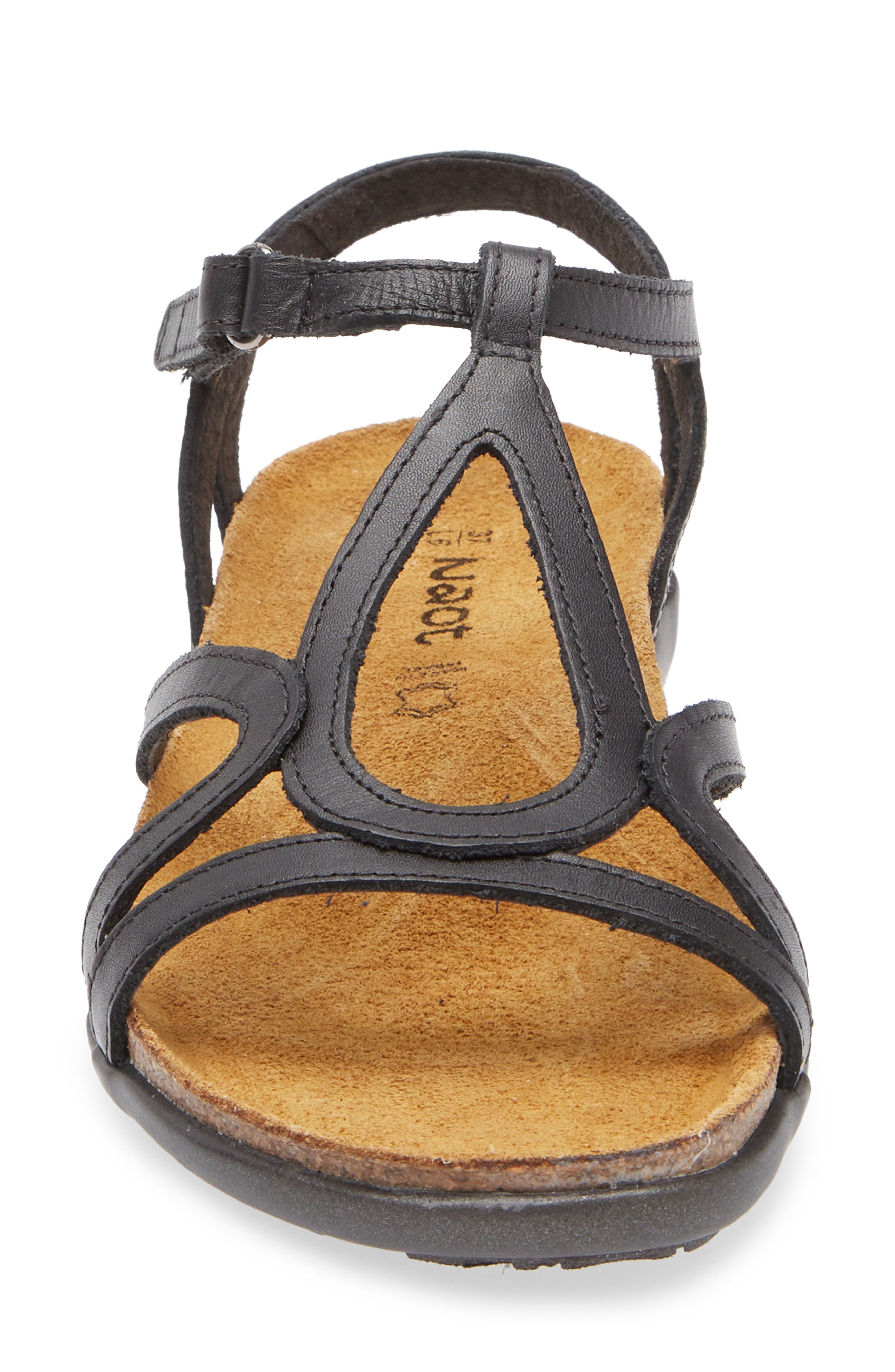 Naot Dorith Sandal, Alternate, color, Black Raven Leather