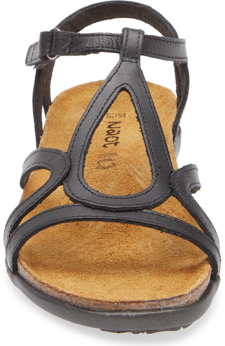 Naot Dorith Sandal, Alternate, color, Black Raven Leather