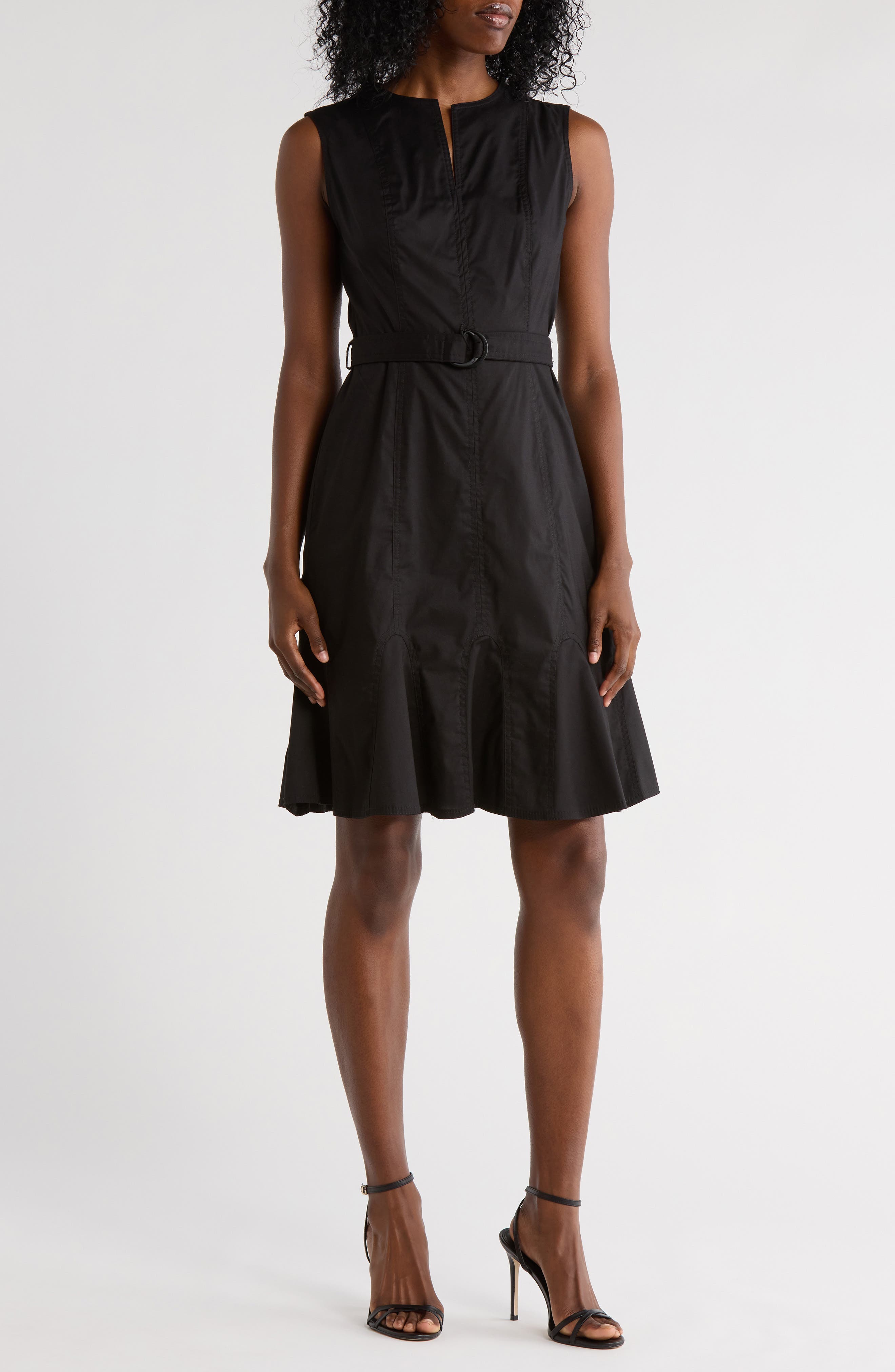 Calvin Klein Belted A-Line Dress