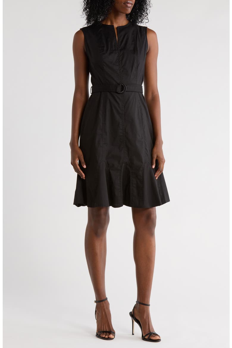 calvin klein belted a-line dress (Women) Ebay