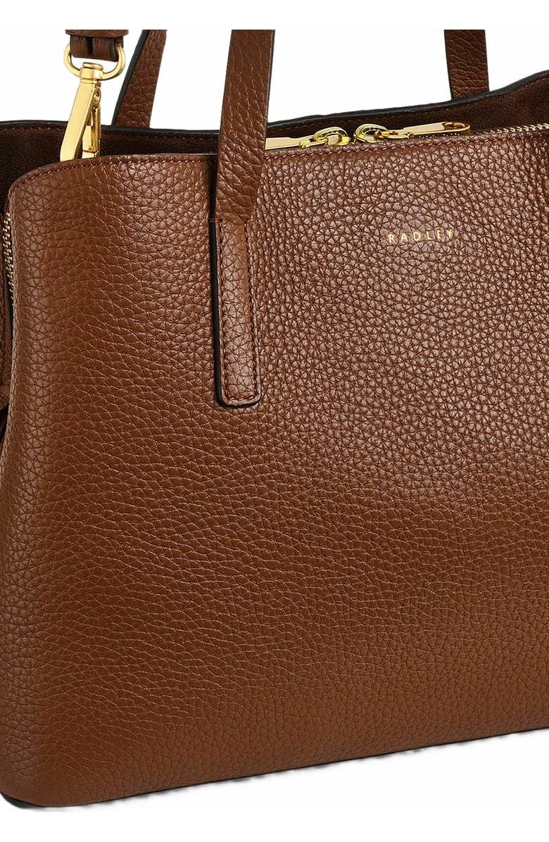 Radley Dukes Place Medium Ziptop Satchel Bag, Alternate, color, Saddle