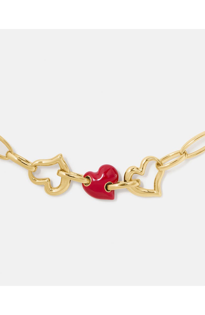 Kate Spade New York amour necklace, Alternate, color, Dark Scarlet