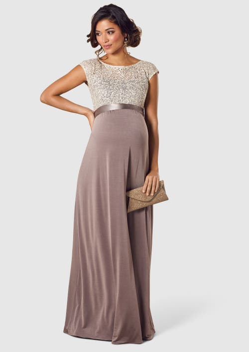 Tiffany Rose Maternity Mia Maternity Gown In Brown