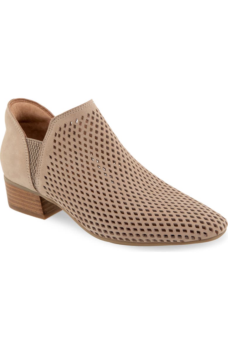 Gentle Souls Fran Perforated Bootie, Main, color, Sesame Nubuck