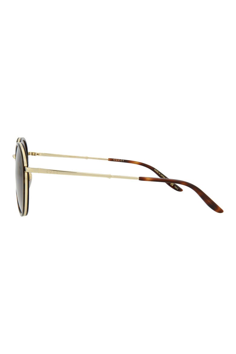 55mm Round Sunglasses, Alternate, color, HAVANA GOLD BROWN