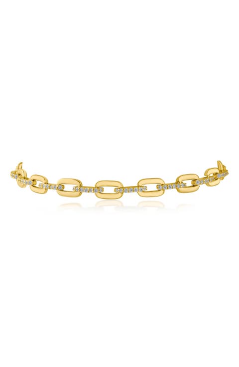 Cubic Zirconia Link Bracelet