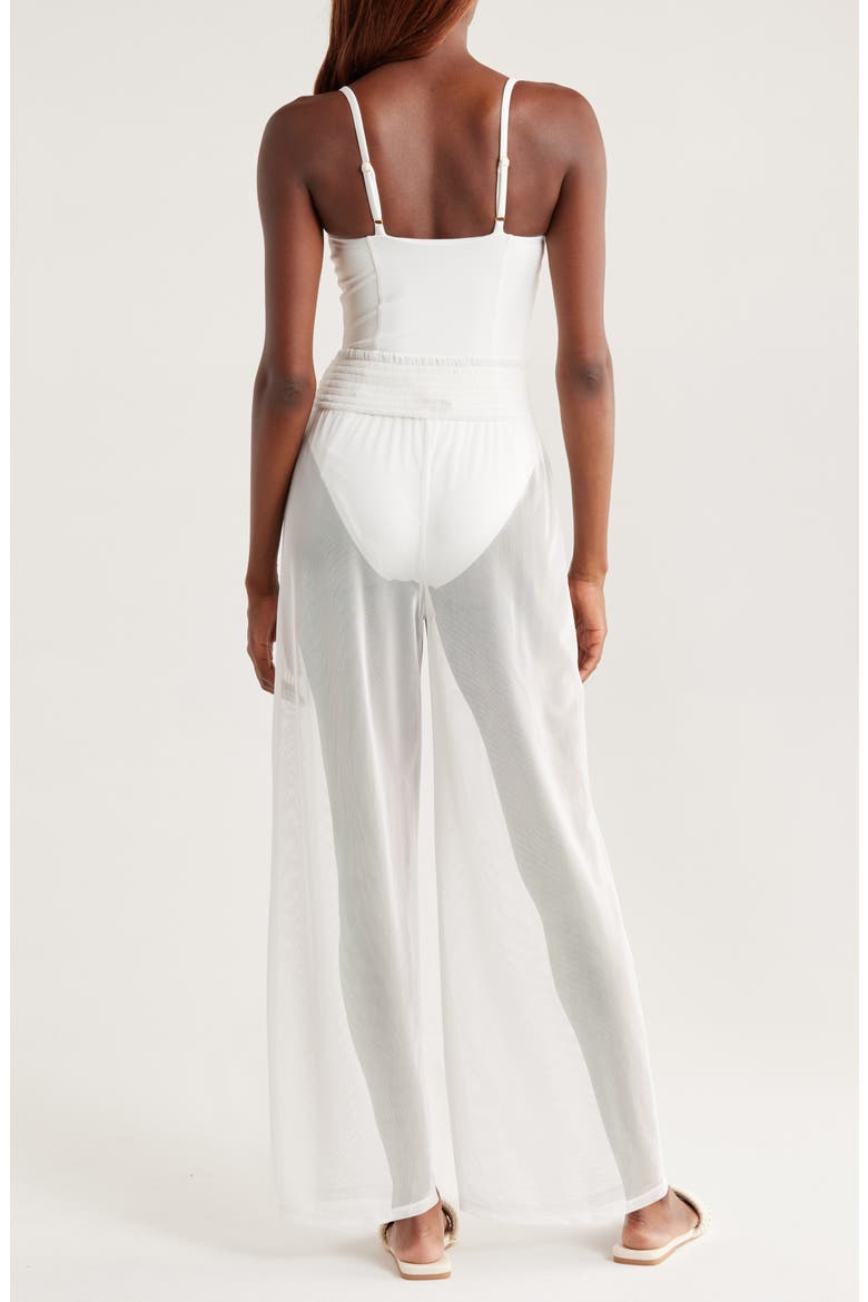 Eliza Cover-Up Pants, Alternate, color, WHITE