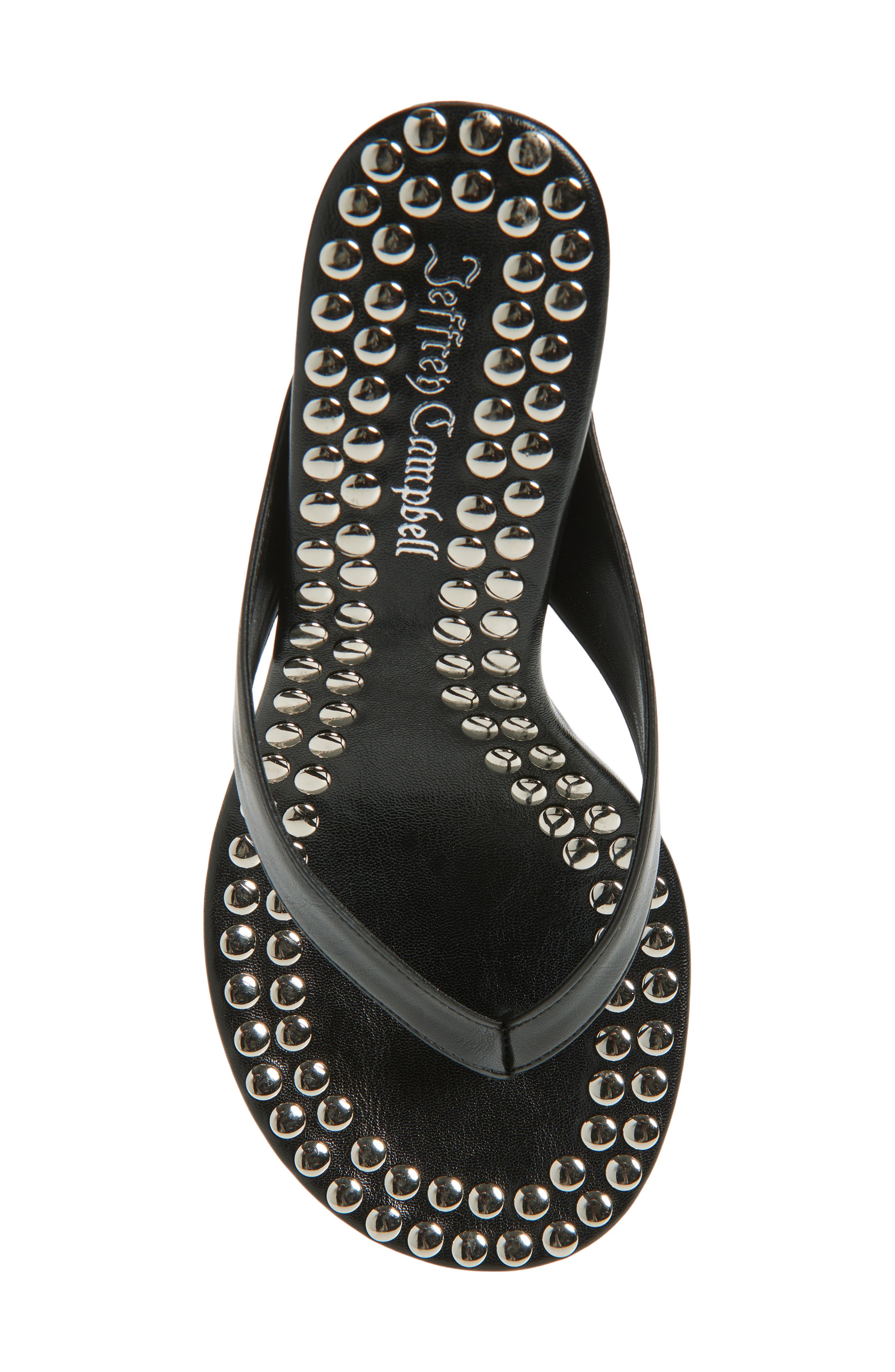 Jeffrey Campbell Liezel Platform Wedge Flip Flop, Alternate, color, Black Silver