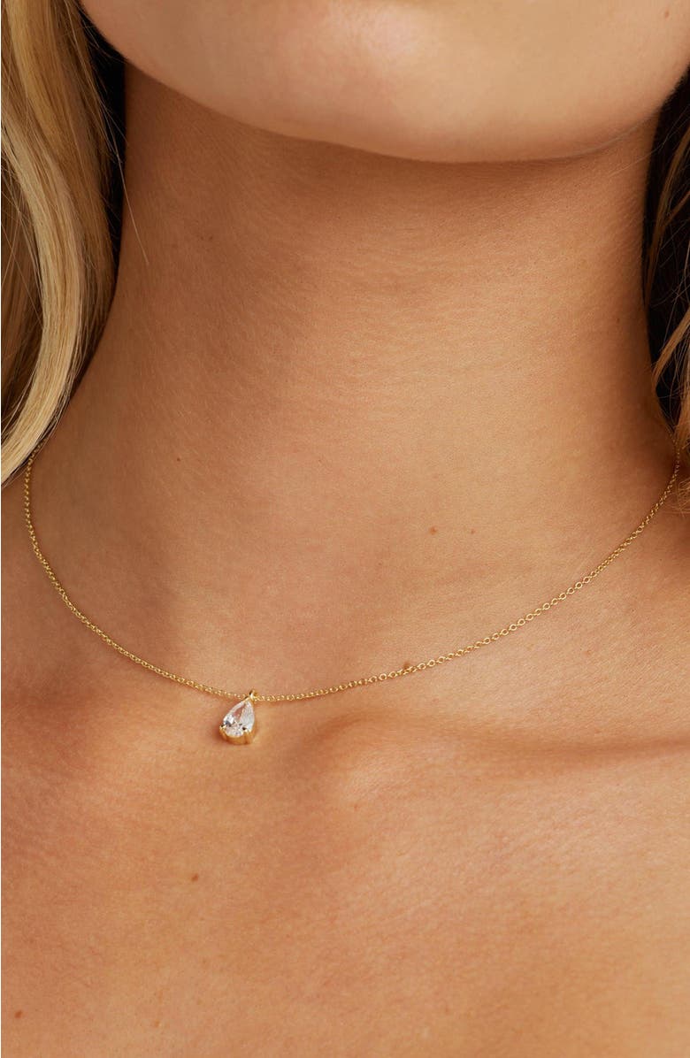 Untamed Petals Elizabeth Crystal Pendant, Alternate, color, Gold