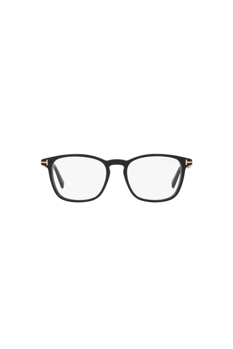52mm Square optical glasses, Alternate, color, Black